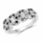 0.28 Carat Genuine Black Diamond .925 Sterling Silver Ring