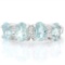 9 1/5 CARAT BABY SWISS BLUE TOPAZ & DIAMOND 925 STERLING SILVER RING
