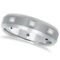 Princess-Cut Diamond Ring Wedding Band For Men 14k White Gold (0.50ct)