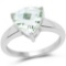 2.25 Carat Genuine Green Amethyst .925 Sterling Silver Ring