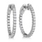 Prong-Set Diamond Hoop Earrings in 14k White Gold (1.00ct)