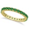 Emerald Eternity Stackable Ring Band 14K Yellow Gold (0.75ct)