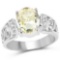 2.80 Carat Genuine Lemon Quartz .925 Sterling Silver Ring