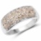 0.42 Carat Genuine White Diamond .925 Sterling Silver Ring