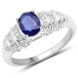 1.40 Carat Genuine Kyanite .925 Sterling Silver Ring