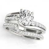 CERTIFIED PLATINUM 1.31 CT G-H/VS-SI1 DIAMOND BRIDAL SET