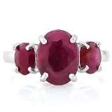 5 3/4 CARAT RUBY 925 STERLING SILVER RING