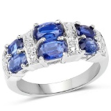 2.44 Carat Genuine Kyanite .925 Sterling Silver Ring