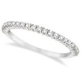 Half-Eternity Pave-Set Diamond Stacking Ring Palladium (0.25ct)