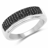 0.29 Carat Genuine Black Diamond .925 Sterling Silver Ring