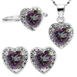 5 CARAT MYSTIC GEMSTONE & DIAMOND 925 STERLING SILVER