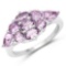 2.13 Carat Genuine Amethyst .925 Sterling Silver Ring