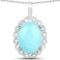 5.85 Carat Genuine Turquoise .925 Sterling Silver Pendant
