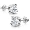 2.37 CT WHITE TOPAZ PLATINUM OVER 0.925 STERLING SILVER EARRINGS