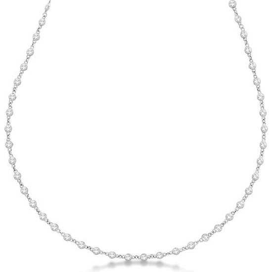 Diamonds by The Yard Eternity Necklace in 14k White Gold (1.51ct)