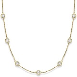 Diamonds by The Yard Bezel-Set Necklace in 14k Yellow Gold (3.00ct)