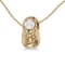 Certified 14k Yellow Gold Pearl Baby Bootie Pendant