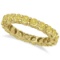 Fancy Canary Yellow Diamond Eternity Ring Band 18k Yellow Gold (3.00ct)