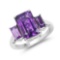 4.68 Carat Genuine Amethyst .925 Sterling Silver Ring