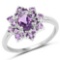 1.28 Carat Genuine Amethyst .925 Sterling Silver Ring