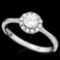 3/5 CARAT (13 PCS) FLAWLESS CREATED DIAMOND 925 STERLING SILVER HALO RING