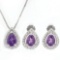 1 1/2 CARAT AMETHYST 925 STERLING SILVER SET