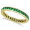 Princess-Cut Emerald Eternity Ring Band 14k Yellow Gold (1.36ct)