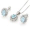 1 4/5 CARAT BABY SWISS BLUE TOPAZ & DIAMOND 925 STERLING SILVER