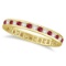 1.04ct Ruby and Diamond Channel Set Ring Eternity Band 14k Yellow Gold