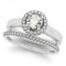 CERTIFIED PLATINUM 1.21 CT G-H/VS-SI1 DIAMOND HALO BRIDAL SET