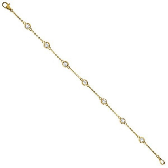 Diamonds by The Yard Bezel-Set Bracelet 14K Yellow Gold (1.00ct)