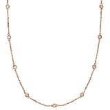 Diamonds by The Yard Bezel-Set Necklace in 14k Rose Gold (0.50 ctw)