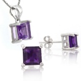 2 1/4 CARAT AMETHYSTS 925 STERLING SILVER