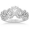 Heart Shape Diamond Engagement and Wedding Ring 14k White Gold (1.10ct)