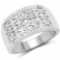 0.40 Carat Genuine White Diamond .925 Sterling Silver Ring