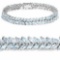 10.34 Carat Genuine Aquamarine .925 Sterling Silver Bracelet