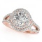 CERTIFIED 14KT ROSE GOLD 1.68 CT G-H/VS-SI1 DIAMOND HALO ENGAGEMENT RING