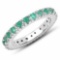 1.27 Carat Genuine Emerald .925 Sterling Silver Ring