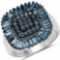 1.34 Carat Genuine Blue Diamond .925 Sterling Silver Ring