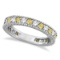 Fancy Yellow Canary and White Diamond Eternity Ring 14k Gold (1.00ct)