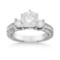 Vintage Three-Stone Diamond Engagement Ring 18k White Gold (1.60ct)
