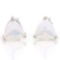 1.22 CARAT TW CREATED FIRE OPAL PLATINUM OVER 0.925 STERLING SILVER EARRINGS