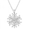 Diamond Snowflake Pendant Necklace in 14K White Gold (0.30ct)