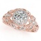 CERTIFIED 18K ROSE GOLD .91 CT G-H/VS-SI1 DIAMOND HALO ENGAGEMENT RING