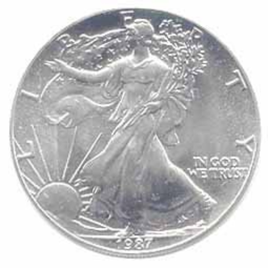 1987 1 oz Silver American Eagle BU