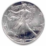 1991 1 oz Silver American Eagle BU
