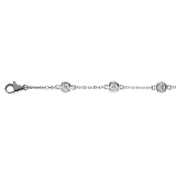 Diamond Anklet Bracelet Bezel Set 14K White Gold (0.50ct)