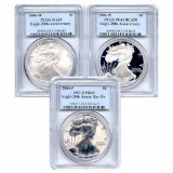 Certified 2006 20th Anniversary 3pc Silver Set MS & PF69 PCGS