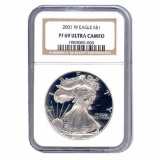 Certified Proof Silver Eagle PF69 2001