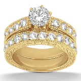 Twisted Infinity Diamond Engagement Ring 14k (1.01ct)